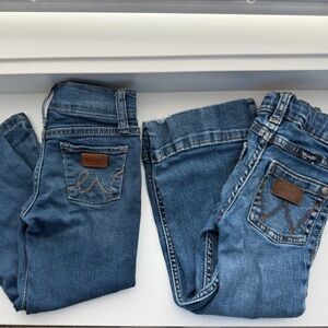 2 Pairs Toddler Girls Wrangler Flare Jeans – Size 4